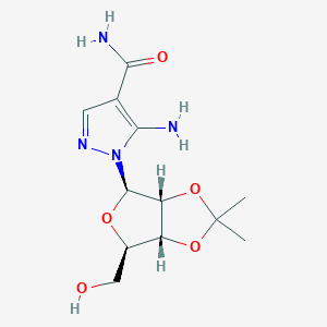 5-Amino-1-((3aR,4R,6R,6aR)-6-(hydroxymethyl)-2,2-dimethyltetrahydrofuro-[3,4-d][1,3]-dioxol-4-yl)-1H-pyrazole-4-carboxamide