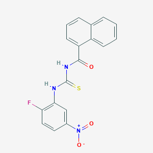 N-[(2-fluoro-5-nitrophenyl)carbamothioyl]naphthalene-1-carboxamide