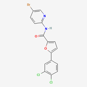 molecular formula C16H9BrCl2N2O2 B12449669 N-(5-bromopyridin-2-yl)-5-(3,4-dichlorophenyl)furan-2-carboxamide 