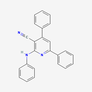 molecular formula C24H17N3 B12449688 4,6-Diphenyl-2-(phenylamino)pyridine-3-carbonitrile 