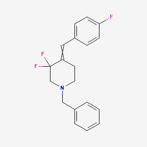 molecular formula C19H18F3N B12449701 1-Benzyl-3,3-difluoro-4-[(4-fluorophenyl)methylidene]piperidine 