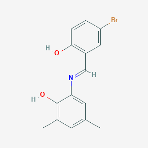 2-{[(E)-(5-bromo-2-hydroxyphenyl)methylidene]amino}-4,6-dimethylphenol