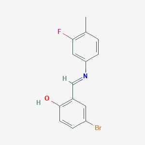 4-bromo-2-[(E)-[(3-fluoro-4-methylphenyl)imino]methyl]phenol