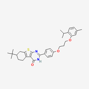 7-tert-butyl-2-(4-{3-[5-methyl-2-(propan-2-yl)phenoxy]propoxy}phenyl)-5,6,7,8-tetrahydro[1]benzothieno[2,3-d]pyrimidin-4(3H)-one