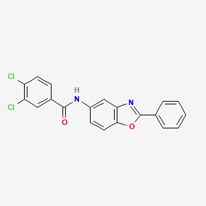 molecular formula C20H12Cl2N2O2 B12449717 3,4-dichloro-N-(2-phenyl-1,3-benzoxazol-5-yl)benzamide 