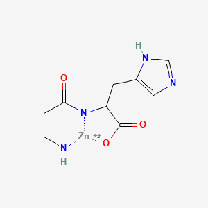 zinc;2-(3-azanidylpropanoylazanidyl)-3-(1H-imidazol-5-yl)propanoate