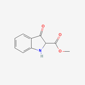 molecular formula C10H9NO3 B12449741 Methyl 3-oxoindoline-2-carboxylate 