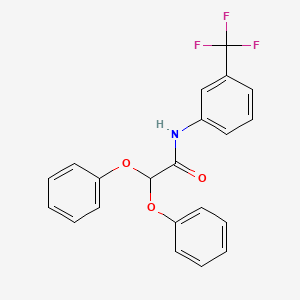 molecular formula C21H16F3NO3 B12449760 2,2-diphenoxy-N-[3-(trifluoromethyl)phenyl]acetamide 