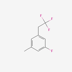 molecular formula C9H8F4 B12449773 1-Fluoro-3-methyl-5-(2,2,2-trifluoroethyl)benzene 