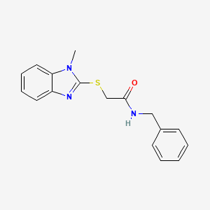 N-benzyl-2-(1-methylbenzimidazol-2-yl)sulfanylacetamide