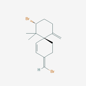 molecular formula C15H20Br2 B1244979 (-)-3-(E)-bromomethylidene-10 beta-bromo-beta-chamigrene 