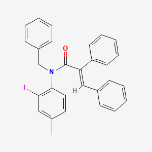 molecular formula C29H24INO B1244980 N-(2-Iodo-4-methylphenyl)-N-benzyl-alpha-phenylcinnamamide 