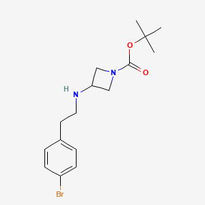 molecular formula C16H23BrN2O2 B12449800 tert-Butyl 3-{[2-(4-bromophenyl)ethyl]amino}azetidine-1-carboxylate CAS No. 887579-92-2