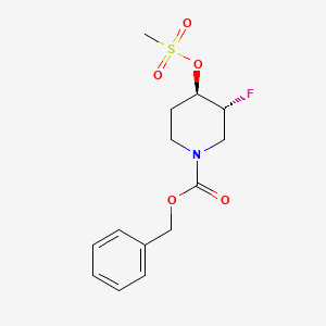 molecular formula C14H18FNO5S B12449820 benzyl (3R,4R)-3-fluoro-4-(methanesulfonyloxy)piperidine-1-carboxylate 