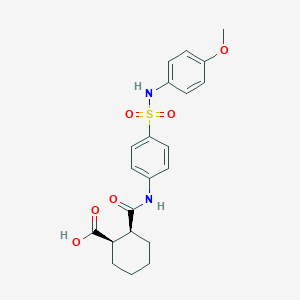 (1R,2S)-2-({4-[(4-methoxyphenyl)sulfamoyl]phenyl}carbamoyl)cyclohexanecarboxylic acid