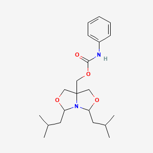 [3,5-bis(2-methylpropyl)-1H-[1,3]oxazolo[3,4-c][1,3]oxazol-7a(7H)-yl]methyl phenylcarbamate