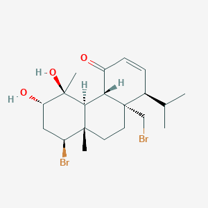 molecular formula C20H30Br2O3 B1244983 Bromosphaerone 