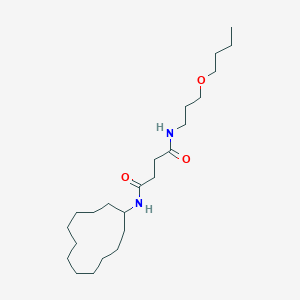 molecular formula C23H44N2O3 B12449872 N-(3-butoxypropyl)-N'-cyclododecylbutanediamide 