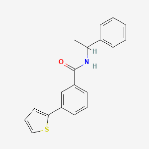 N-(1-phenylethyl)-3-(thiophen-2-yl)benzamide