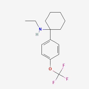 molecular formula C15H20F3NO B12449894 N-Ethyl-1-[4-(trifluoromethoxy)phenyl]cyclohexanamine 