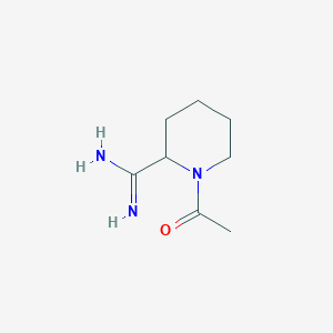 molecular formula C8H15N3O B12449927 1-Acetylpiperidine-2-carboximidamide 