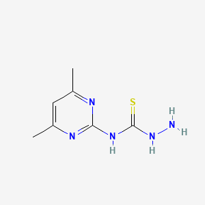 molecular formula C7H11N5S B12449935 N-(4,6-dimethylpyrimidin-2-yl)hydrazinecarbothioamide 