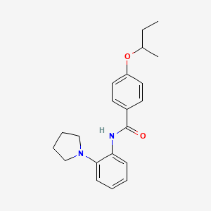 4-(butan-2-yloxy)-N-[2-(pyrrolidin-1-yl)phenyl]benzamide