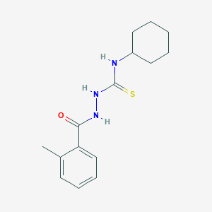 N-cyclohexyl-2-[(2-methylphenyl)carbonyl]hydrazinecarbothioamide