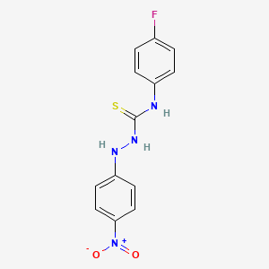 N-(4-fluorophenyl)-2-(4-nitrophenyl)hydrazinecarbothioamide