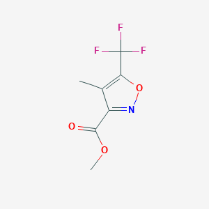 molecular formula C7H6F3NO3 B12450064 Methyl 4-methyl-5-(trifluoromethyl)isoxazole-3-carboxylate CAS No. 1260826-96-7