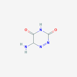 molecular formula C3H4N4O2 B12450070 6-Amino-1,2,4-triazine-3,5(4H,6H)-dione 