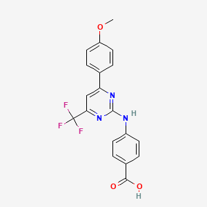 4-[6-(4-Methoxyphenyl)-4-(trifluoromethyl)pyrimidin-2-yl]aminobenzoic acid