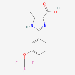 5-methyl-2-[3-(trifluoromethoxy)phenyl]-1H-imidazole-4-carboxylic acid