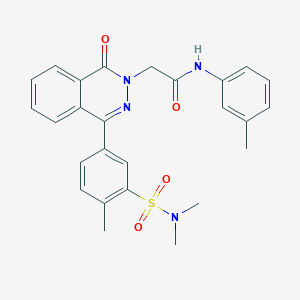 molecular formula C26H26N4O4S B12450090 2-{4-[3-(dimethylsulfamoyl)-4-methylphenyl]-1-oxophthalazin-2(1H)-yl}-N-(3-methylphenyl)acetamide 