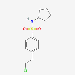 molecular formula C13H18ClNO2S B12450121 4-(2-Chloroethyl)-N-cyclopentyl-benzenesulfonamide CAS No. 1018537-12-6