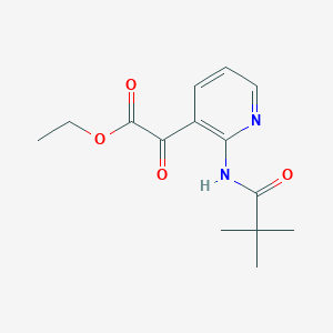 molecular formula C14H18N2O4 B12450141 Ethyl 2-oxo-2-(2-pivalamidopyridin-3-yl)acetate 