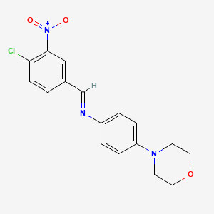 N-[(E)-(4-chloro-3-nitrophenyl)methylidene]-4-(morpholin-4-yl)aniline