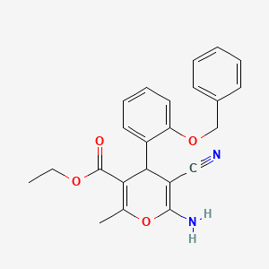 ethyl 6-amino-4-[2-(benzyloxy)phenyl]-5-cyano-2-methyl-4H-pyran-3-carboxylate