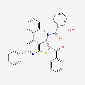 N-[4,6-diphenyl-2-(phenylcarbonyl)thieno[2,3-b]pyridin-3-yl]-2-methoxybenzamide