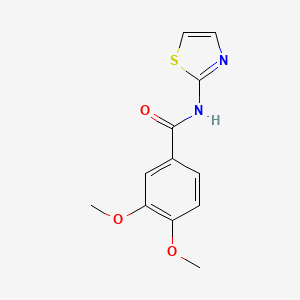 molecular formula C12H12N2O3S B12450246 3,4-dimethoxy-N-(1,3-thiazol-2-yl)benzamide 