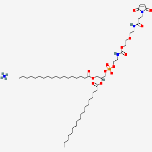 molecular formula C53H99N4O14P B12450268 Azanium;2,3-di(octadecanoyloxy)propyl 2-[2-[2-[3-(2,5-dioxopyrrol-1-yl)propanoylamino]ethoxy]ethoxycarbonylamino]ethyl phosphate 