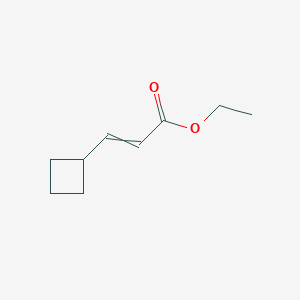 molecular formula C9H14O2 B12450295 Ethyl 3-cyclobutylprop-2-enoate 