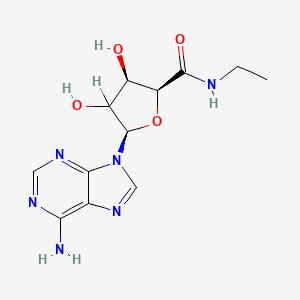 molecular formula C12H16N6O4 B1245030 (2S,3R,5R)-5-(6-氨基嘌呤-9-基)-N-乙基-3,4-二羟基-2-氧代唑烷甲酰胺 