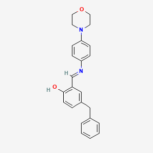 4-benzyl-2-[(E)-{[4-(morpholin-4-yl)phenyl]imino}methyl]phenol