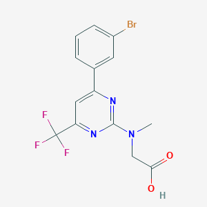 N-[6-(3-Bromophenyl)-4-(trifluoromethyl)pyrimidin-2-yl]-N-methylglycine