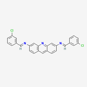 N,N'-bis[(E)-(3-chlorophenyl)methylidene]acridine-3,6-diamine