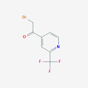 molecular formula C8H5BrF3NO B12450368 2-Bromo-1-(2-(trifluoromethyl)pyridin-4-YL)ethanone 