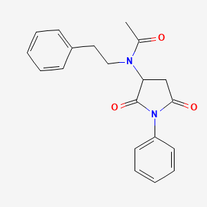 molecular formula C20H20N2O3 B12450377 N-(2,5-dioxo-1-phenylpyrrolidin-3-yl)-N-(2-phenylethyl)acetamide 