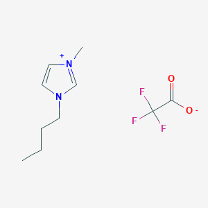 molecular formula C10H15F3N2O2 B1245039 1-Butyl-3-methylimidazolium trifluoroacetate CAS No. 174899-94-6