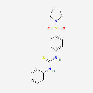 1-Phenyl-3-[4-(pyrrolidin-1-ylsulfonyl)phenyl]thiourea